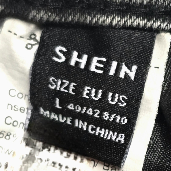 🟨⚫️ Cut Out Ripped Black Distressed Raw Hem Grey Denim Skinny Jeans Large 8/10 - Picture 11 of 12